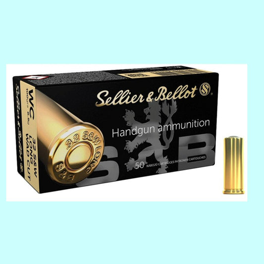 32 S&W Sellier & Bellot Long Wadcutter 700 fps, 100 Grain LWC