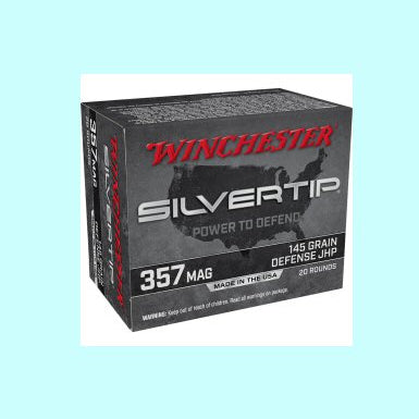 357 Magnum Winchester Silvertip 1250 fps 145 Grain JHP 20 Rounds