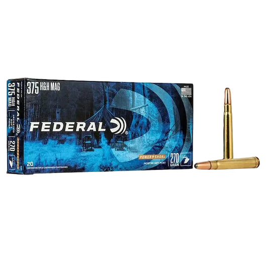 375 H&H Mag Federal 270 Grain JSP Power Shok