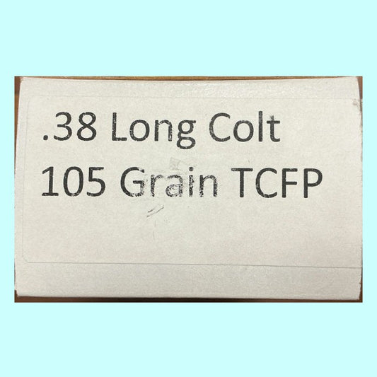 38 Long Colt 105 Grain TCFP Reloads 750 fps 50 Rounds