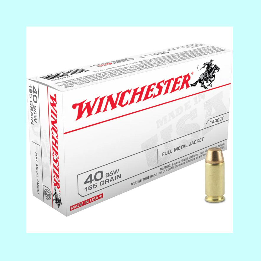 40 S&W Winchester 165gr FMJ 1020 fps – 50rds