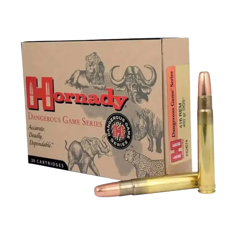 416 Ruger Hornady Dangerous Game Series 400 Grain DGS
