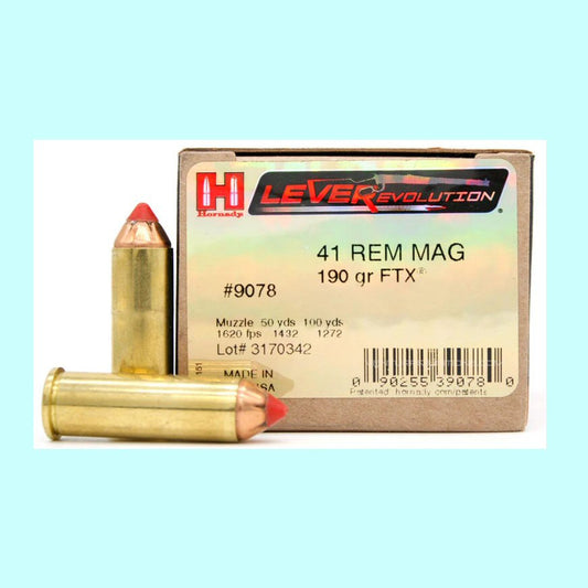 41 Rem Mag Hornady LeveRevolution 225gr FTX 1850 fps – 20rds