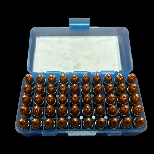 Southern Munitions remanufactured 9mm 124gr 50-round box — affordable range ammo at Glenwood Springs Outdoors
