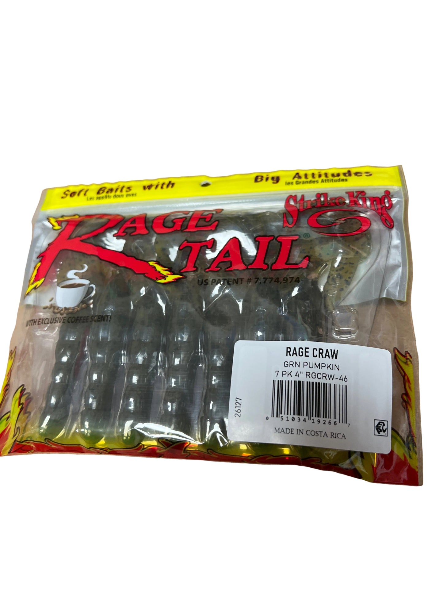 Strike King rage tail soft bait 7pack 4inch