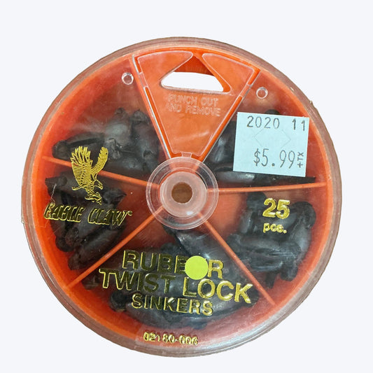 Eagle Claw Rubber Twist Lock Sinkers
