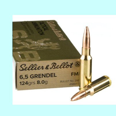 6.5 Grendel Sellier & Bellot 124gr FMJ