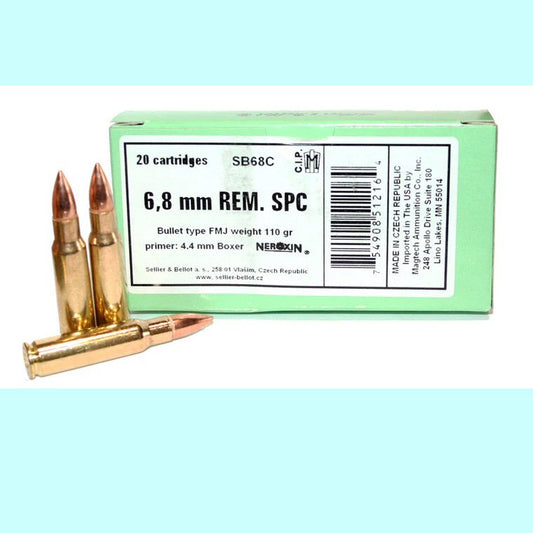 6.8 Rem SPC Sellier & Bellot 110gr FMJ