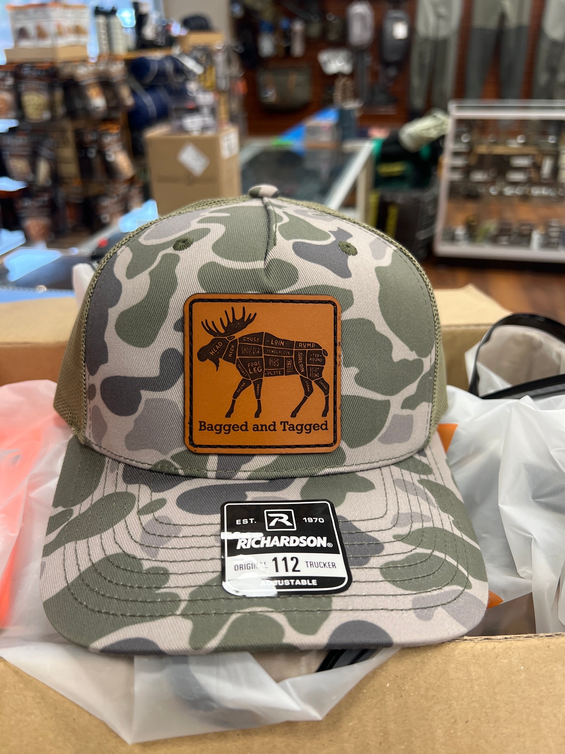 Bagged and Tagged hunting lifestyle hat for hunters — available at Glenwood Springs Outdoors