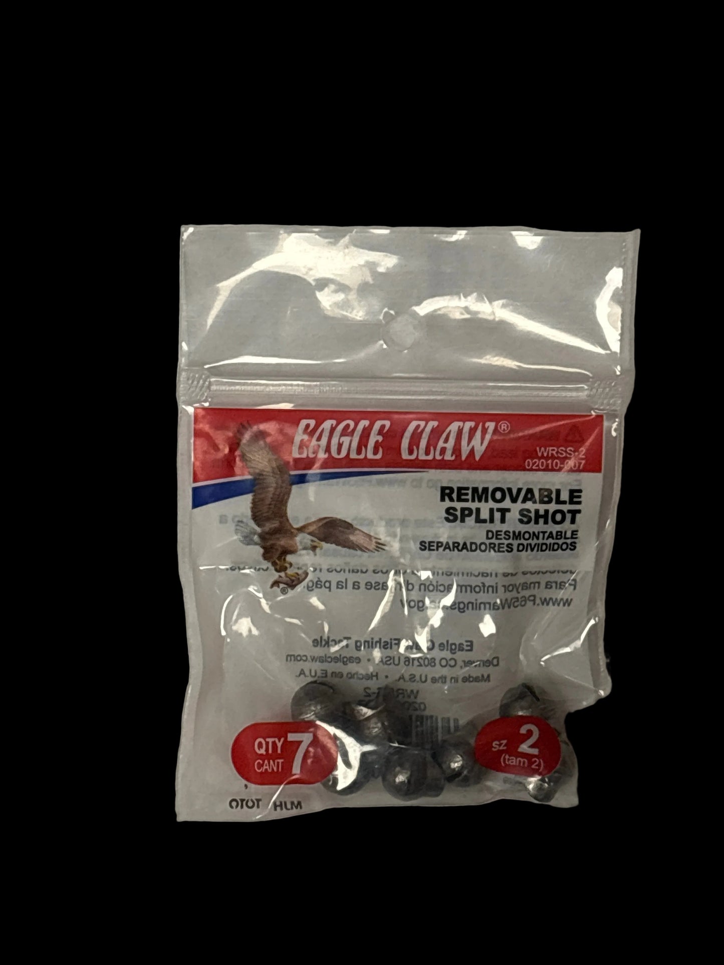 Eagle Claw Split Shot sinkers — assorted fishing weights for fly fishing and nymphing rigs