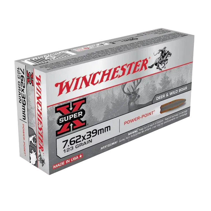 7.62x39mm Winchester Power Point 123 Grain
