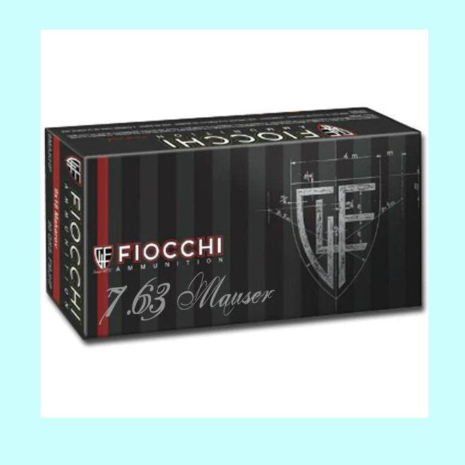 7.63 Mauser 88gr FMJ Fiocchi – 1250 fps – 50 Rounds