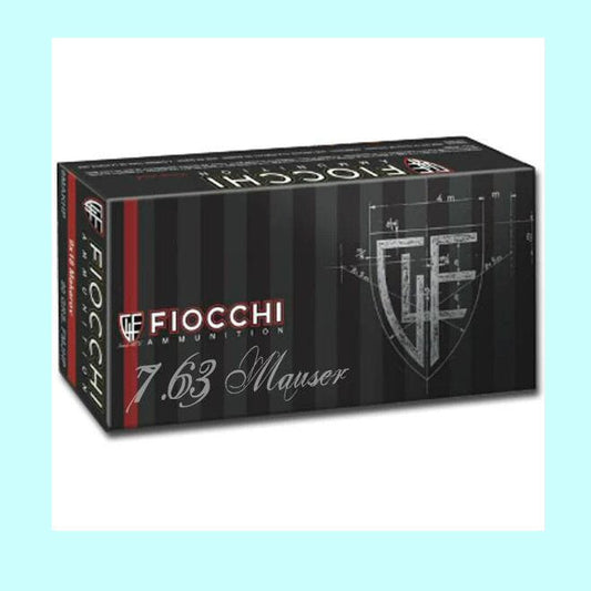 7.63 Mauser 88gr FMJ Fiocchi – 1250 fps – 50 Rounds