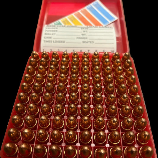 Southern Munitions 9mm 124gr FMJ 100-round box of brass-cased range ammunition