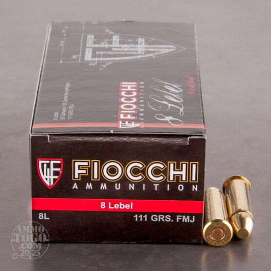 8mm Lebel 111gr FMJ Fiocchi – 2350 fps – 50 Rounds
