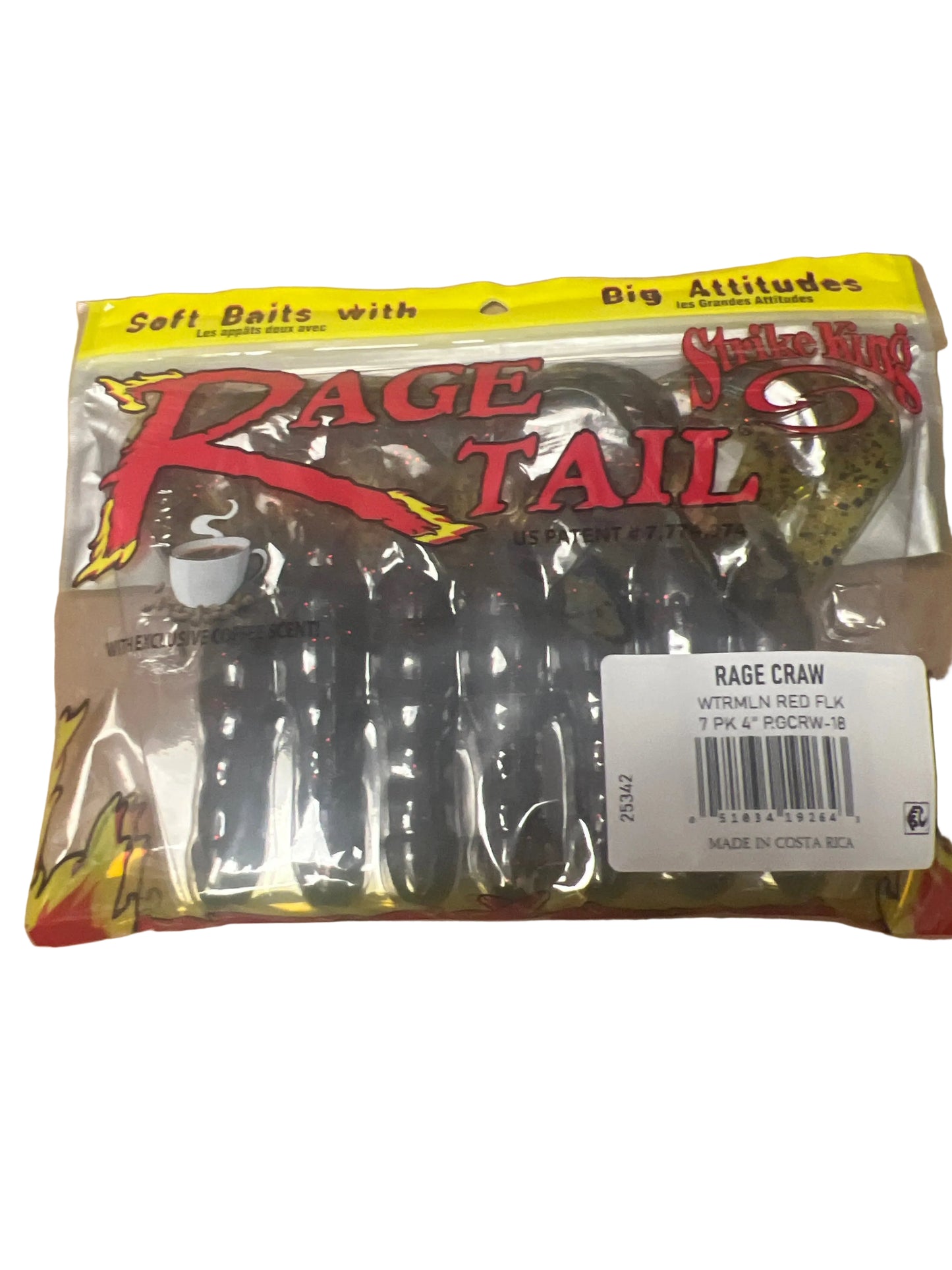 Strike King rage tail soft bait 7pack 4inch