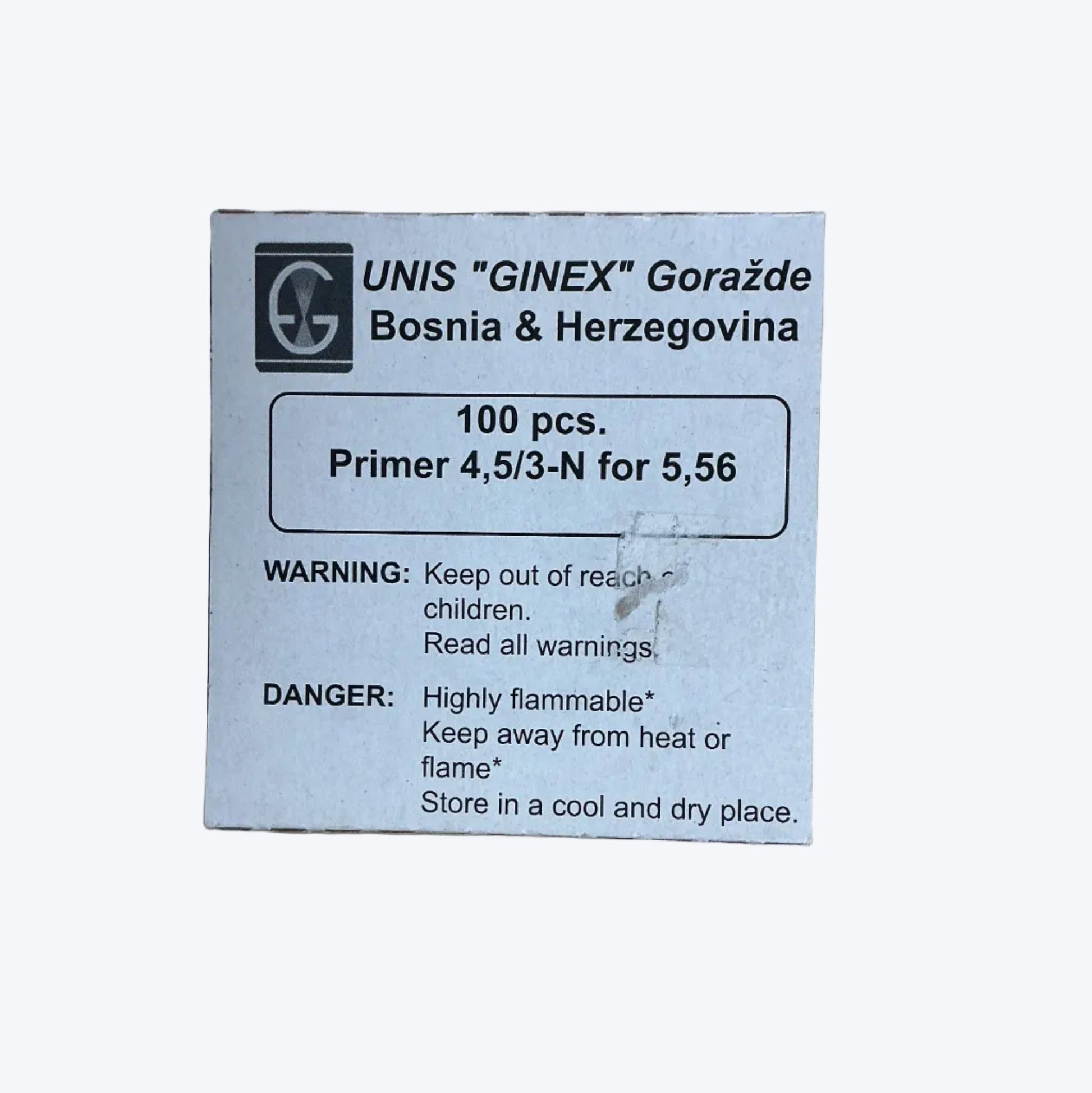 Unis “Ginex” Goražde Primer 4,5/3-N for 556 100ct