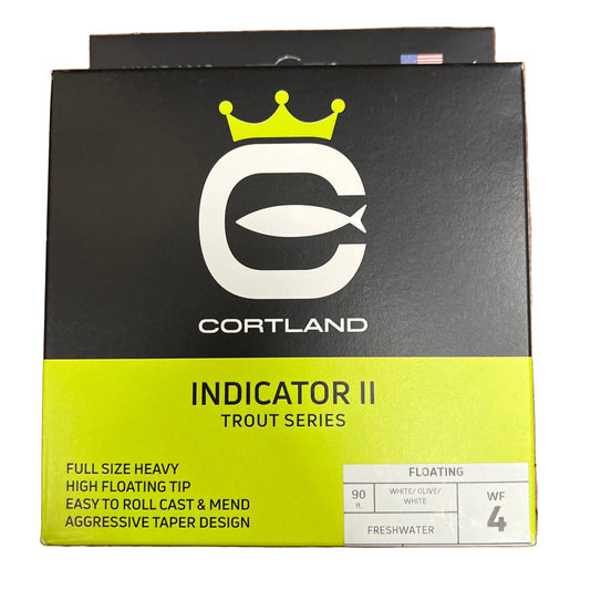 Cortland Indicator 2 Trout Series fly line in WF4–WF6 — high-floating two-color nymphing line for Colorado trout rivers, available at Glenwood Springs Outdoors