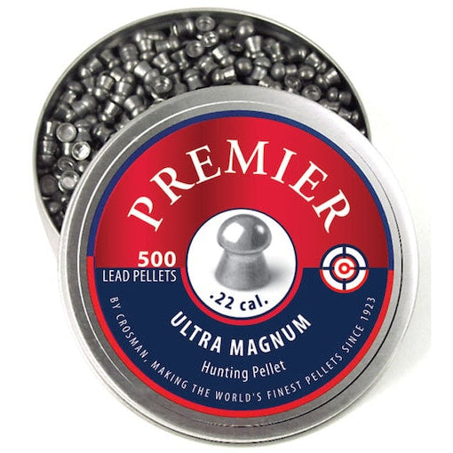 Crosman Premier Hollow Point .22 caliber air gun pellets — #1 choice for field target shooting, pest control, and small game hunting