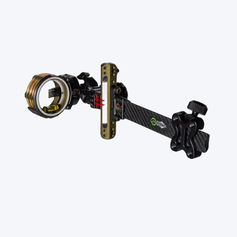 Axcel Archery Landslyde Carbon Pro Slider Sight – AccuStat Scope, Micro 3-Pin – Tactical Bowhunting