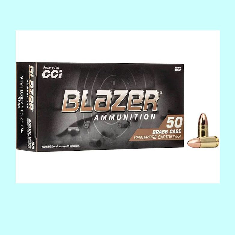 9mm Blazer 115grn FMJ 500rd - CASE