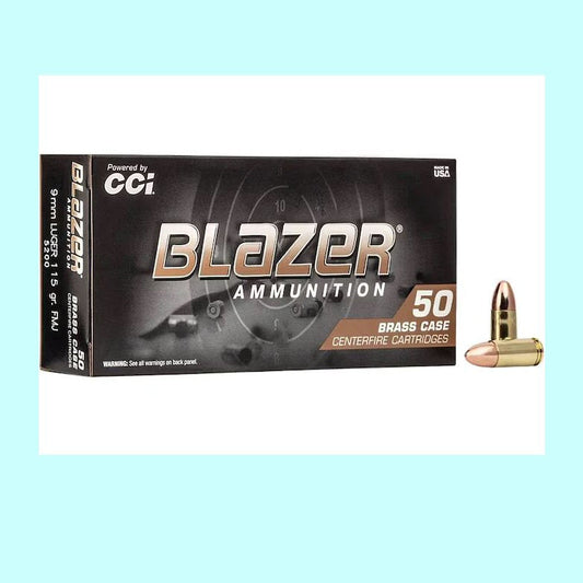 9mm Blazer 115grn FMJ 500rd - CASE