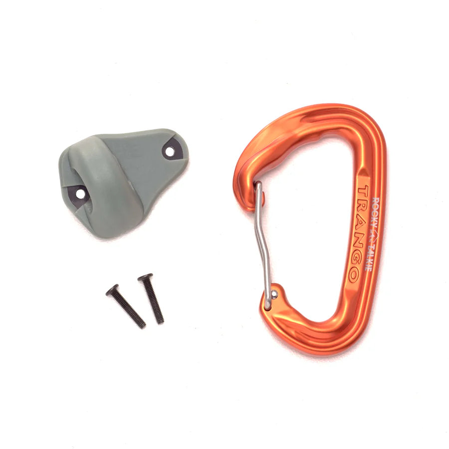 Rocky Talkie Trango Quantum Carabiner in Green — 24g double wiregate carabiner for radio and gear attachment