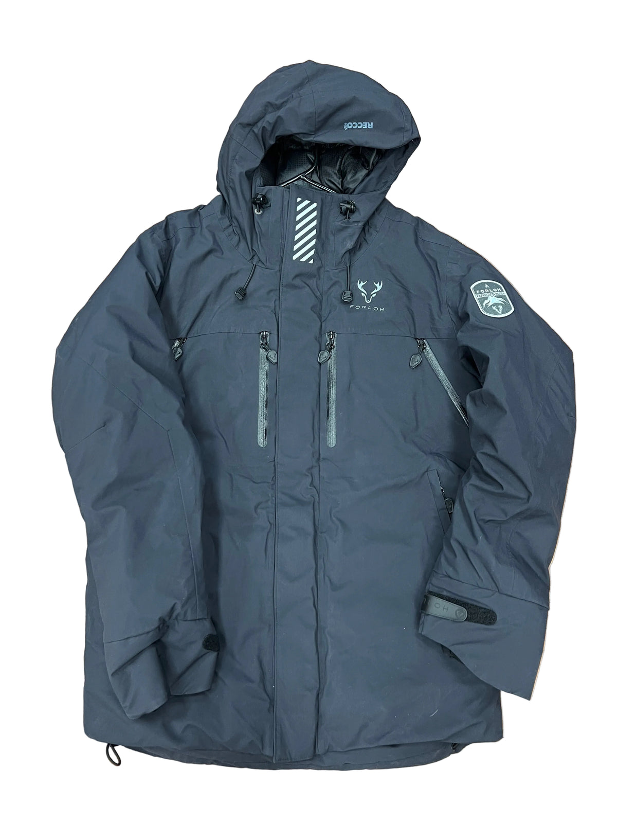 FORLOH Expedition Puffy Jacket in Black — premium down insulated hunting jacket for cold weather, available at Glenwood Springs Outdoors" "FORLOH Expedition Puffy Jacket in White Camouflage — premium down insulated hunting jacket for late season snow hunting, available at Glenwood Springs Outdoors