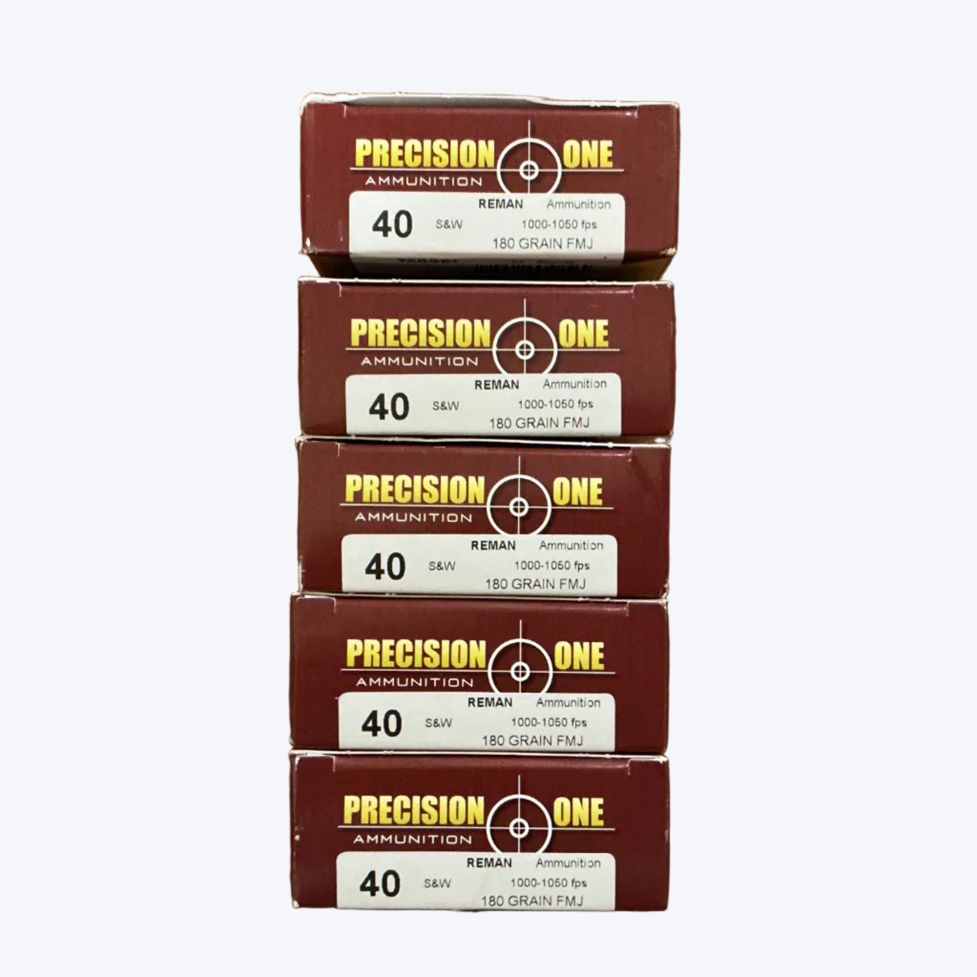 40 S&W Precision One 180gr FMJ 985 fps – 50rds