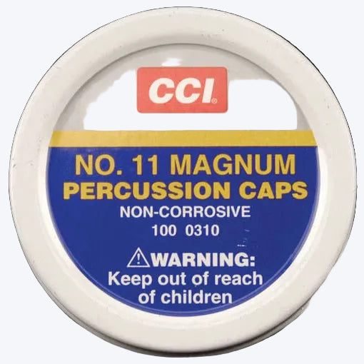 CCI #11 Magnum percussion caps 100-count tin for black powder muzzleloaders