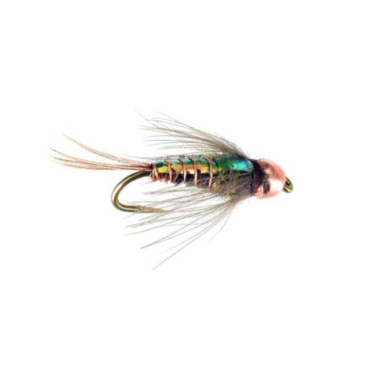 TB CDC Flashback Pheasant Tail tungsten bead nymph sizes 14 and 18 for mayfly hatch fishing on the Roaring Fork and Frying Pan rivers in Colorado