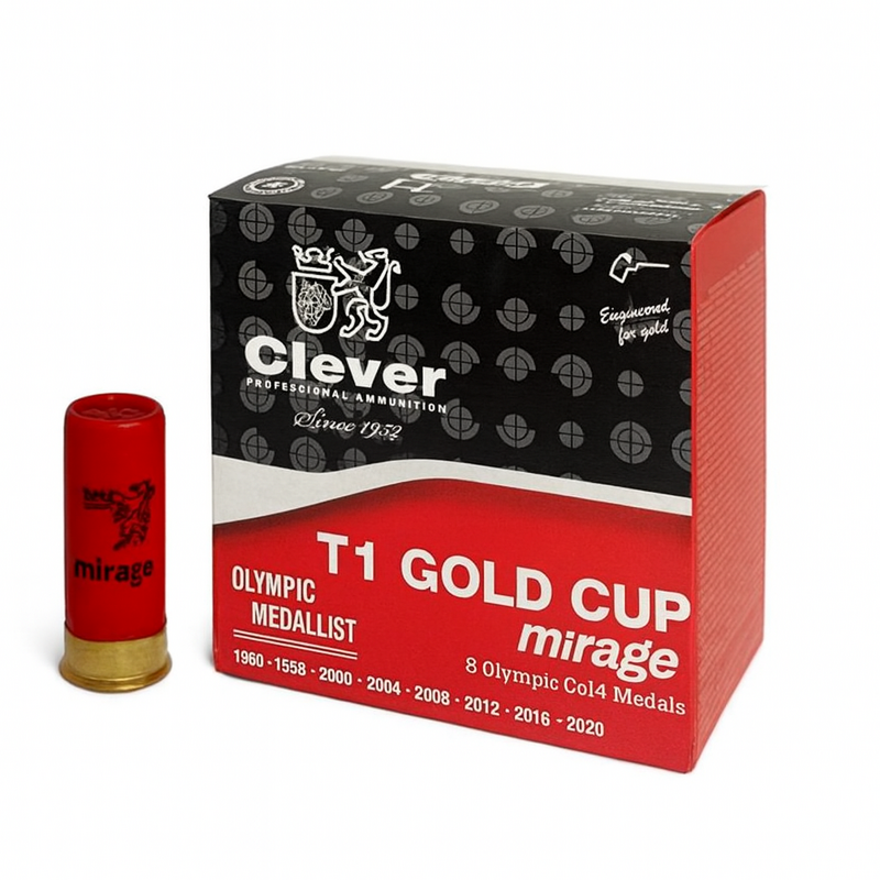 Clever T1 gold cup 12 gauge 2 3/4 1310fps 7/8oz 7 1/2 shot - CASE
