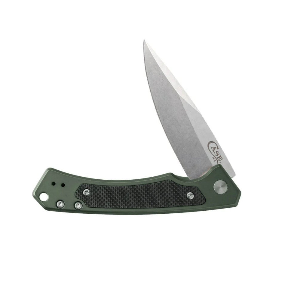 Case Marilla OD folding EDC knife with 35VN stainless drop point blade, anodized aluminum and G-10 handle, made in USA — available at Glenwood Springs Outdoors, Glenwood Springs, CO