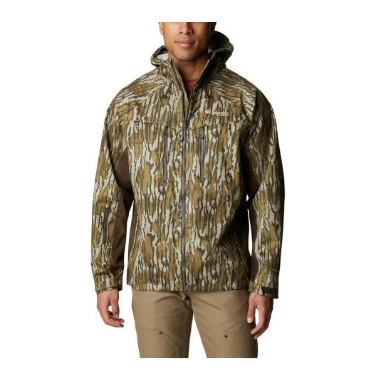 Columbia camo rain jacket for hunting and hiking — waterproof, breathable outdoor shell in [color/pattern], available at Glenwood Springs Outdoors, Glenwood Springs, CO