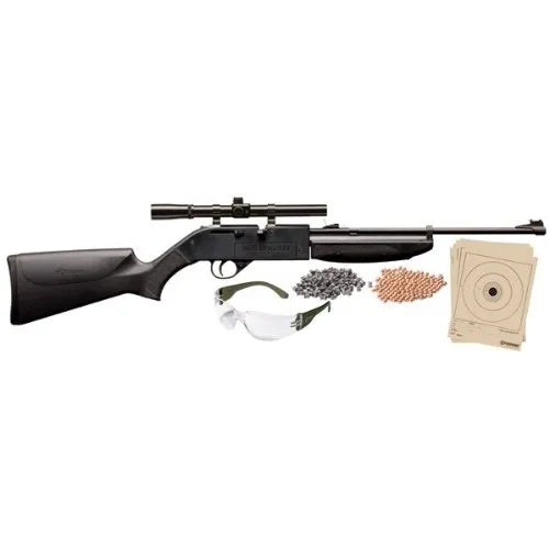 Crosman 760 Pumpmaster Air Rifle Kit — variable pump pneumatic .177 BB and pellet air rifle starter kit for youth shooters and backyard plinking