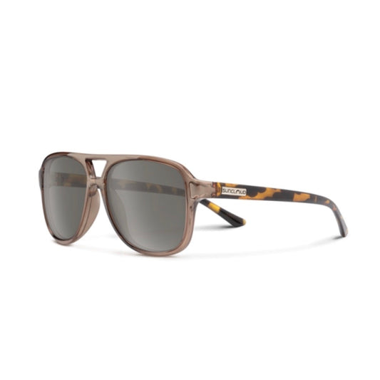 Suncloud Sandy polarized sunglasses in Clear frame — lightweight outdoor eyewear with glare-cutting polarized lenses