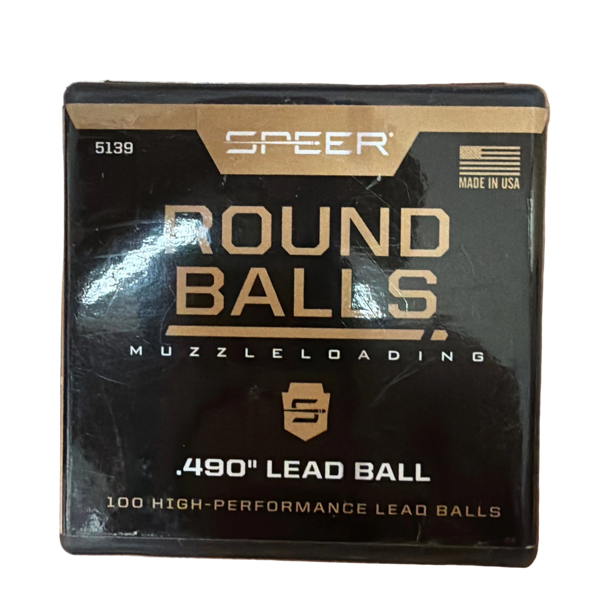 Speer .490 inch pure lead round balls for .50 caliber muzzleloader patched round ball loads