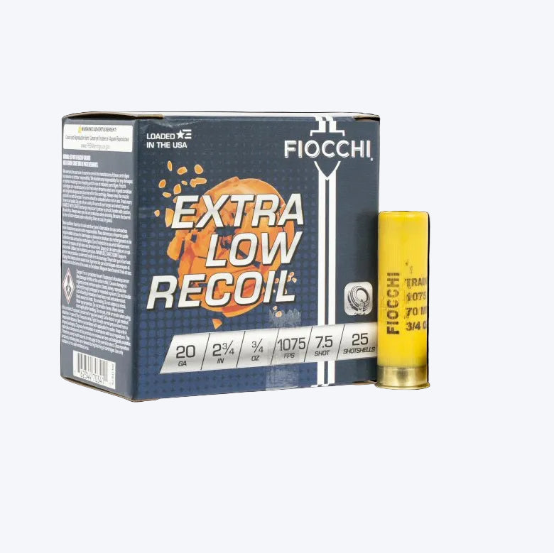 Fiocchi 20GA Low Recoil Trainer 2 3/4 1075FPS 3/4OZ #7.5 CASE