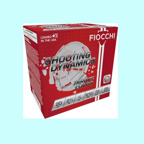 Fiocchi Shooting Dynamics 20 Gauge 2-3/4" 7/8oz #7.5 1210fps — Box