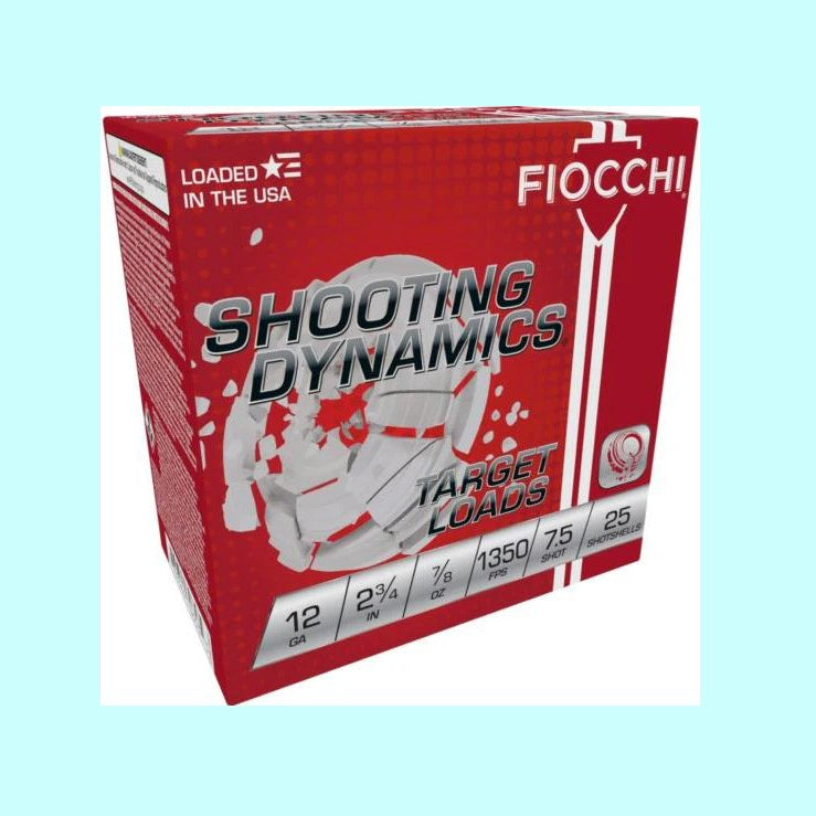 Fiocchi 12GA Shooting Dynamics 2 3/4 1350FPS 7/8OZ #7.5 CASE