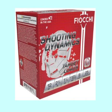 Fiocchi Shooting Dynamics  12ga  2 3/4”  1 1/8oz.  1165FPS  #7.5 - Case