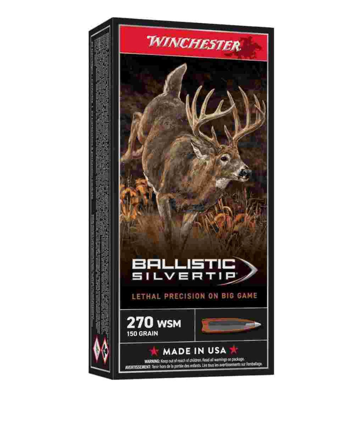 Winchester Ballistic Silvertip .270 WSM 150 gr. 3120 FPS 20/ct