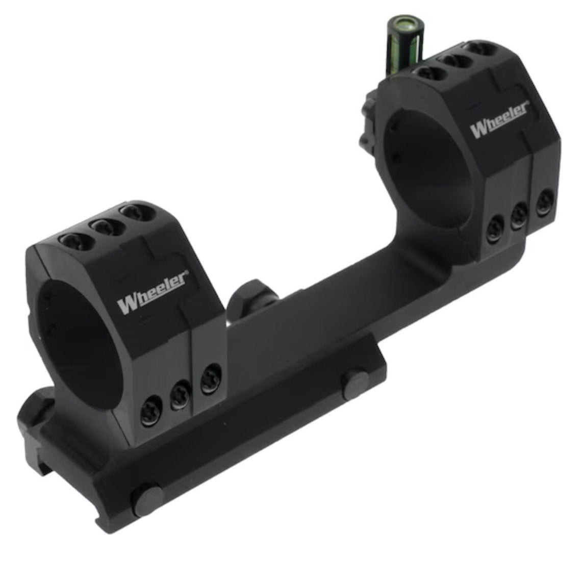 Wheeler Savage 10 one-piece scope mount with integrated anti-cant level.