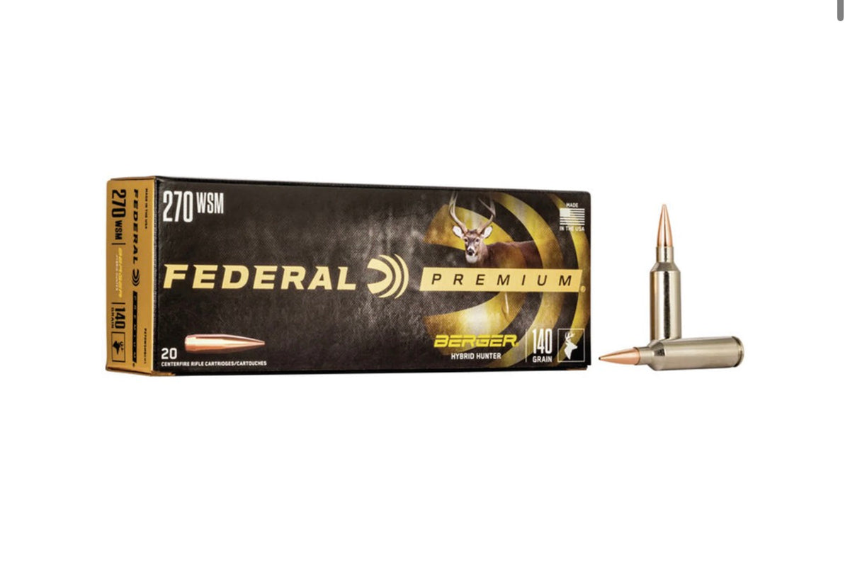 Federal Premium 270 WSM 140 gr Berger Hybrid Hunter