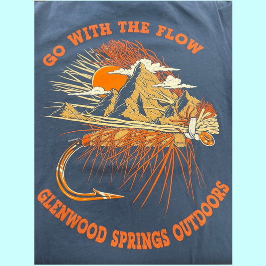 Navy Blue "Go with the Flow" T-Shirt | Glenwood Springs Outdoors