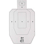 Allen EZ Aim Coroplast IPSC Silhouette Shooting Target 18 x 30 Inches, White, Single Pack