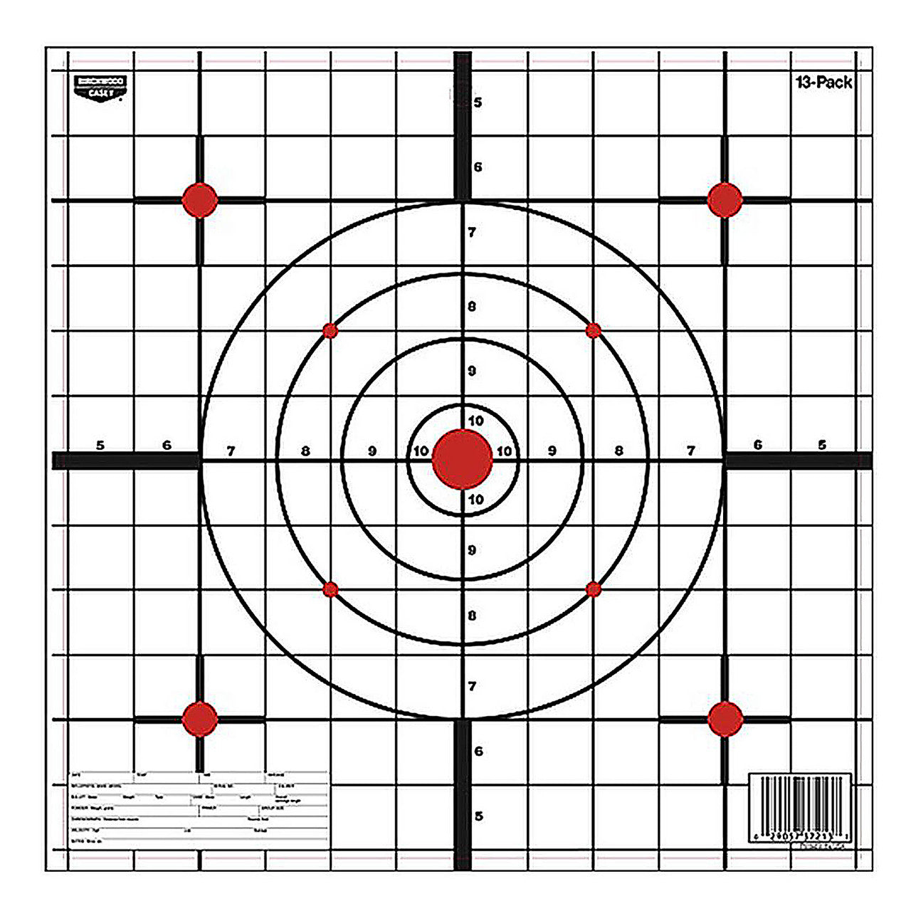 Birchwood Casey EZE-Scorer 13pk grid target