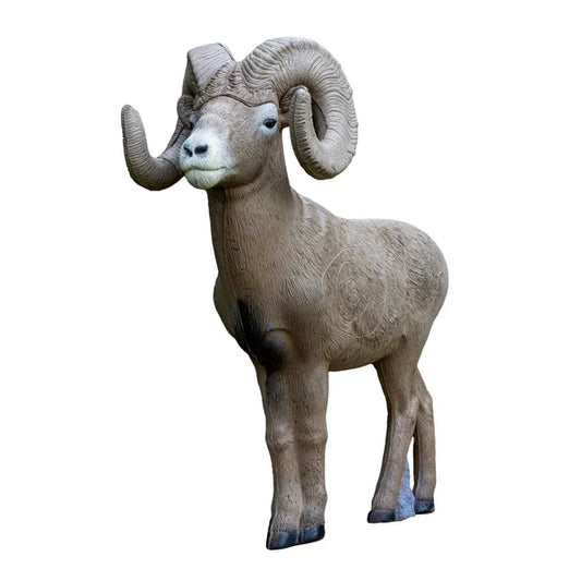 Rinehart 1/2 Scale Signature Bighorn 3D archery target, realistic ram pose, self-healing foam, broadhead compatible