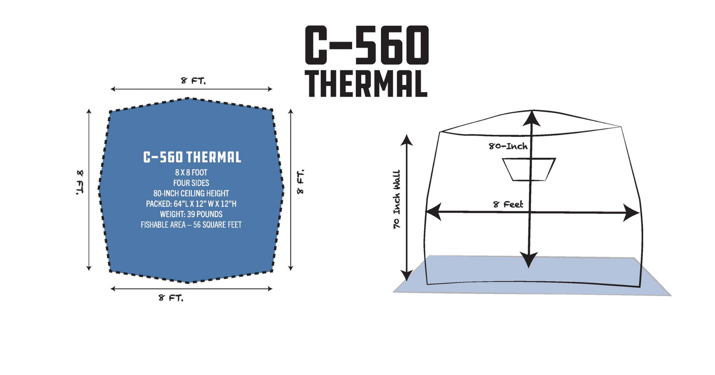 Clam C-560 Ice Fishing Tent Thermal Hub