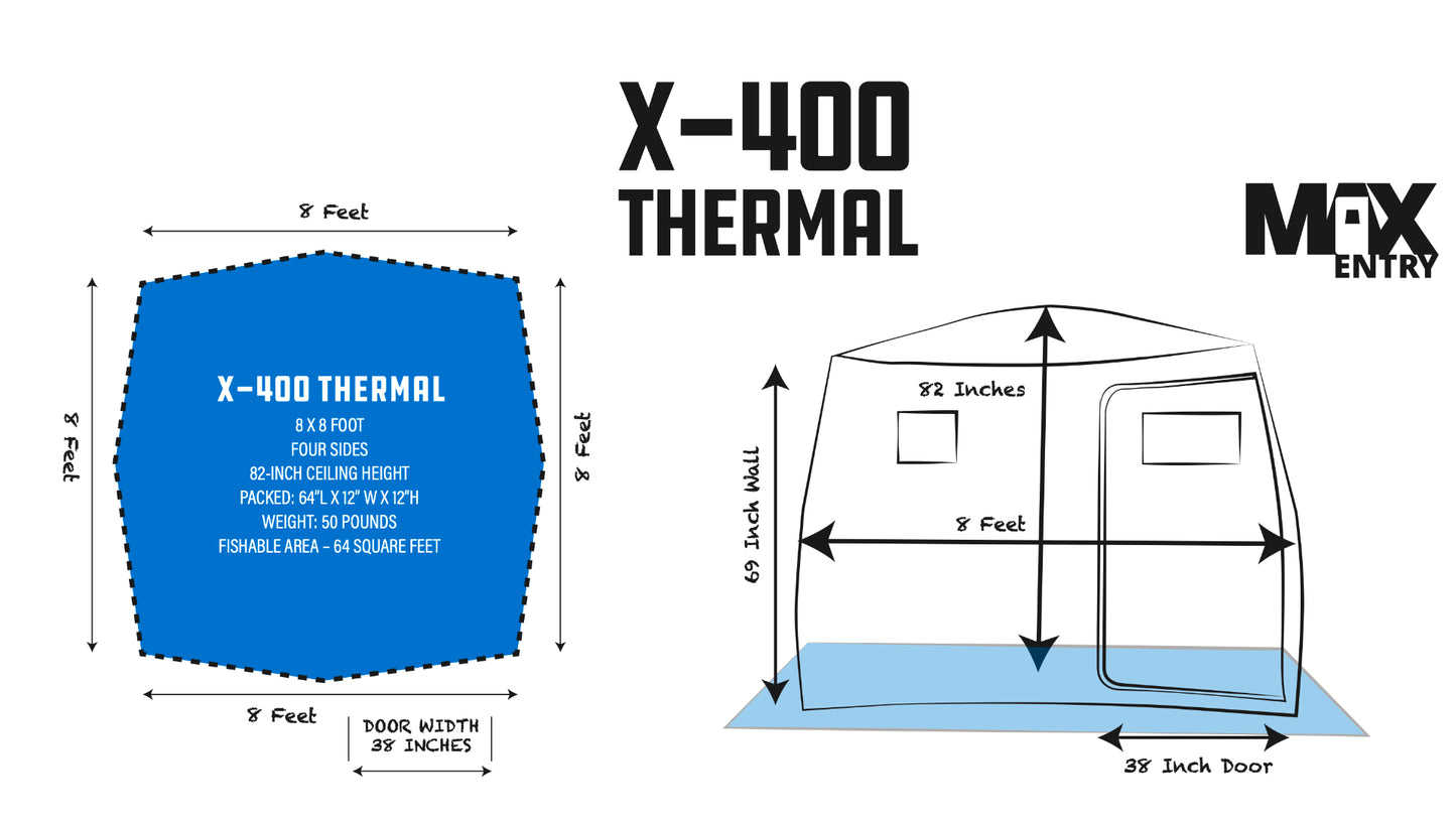 Clam X400 Thermal Ice Fishing Tent
